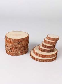 6入組圓形藝術木杏家居飾品適用於家庭裝飾 - 杏色 - 查看 2