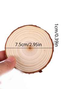 6入組圓形藝術木杏家居飾品適用於家庭裝飾 - 杏色 - 查看 3