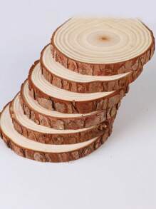 6入組圓形藝術木杏家居飾品適用於家庭裝飾 - 杏色 - 查看 6