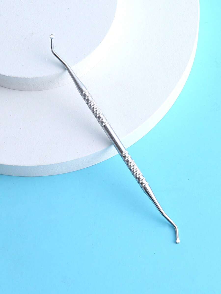 1入組雙頭指甲清潔工具 - 銀色 - 查看 1