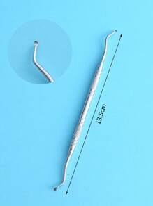 1入組雙頭指甲清潔工具 - 銀色 - 查看 2