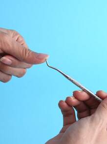 1入組雙頭指甲清潔工具 - 銀色 - 查看 3