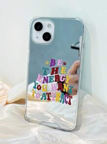 Vỏ điện thoại gương đồ họa khẩu hiệu - Nhiều màu - Xem 1