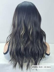 Wavy Multicolor 20 Inch Medium Synthetic Wig For Women - Multicolor - View 2