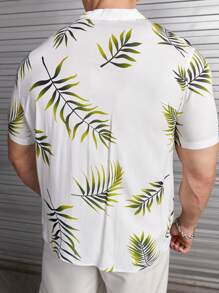 GENTILAND Men Tropical Print Shirt - Green - View 2