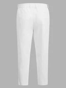 Manfinity NiteLyfe Men Double Button Blazer & Suit Trousers Set - White - View 3