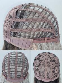 Water Wave Ombre 16 Inch Medium Synthetic Wig With Bangs For Women - Ombre - View 6