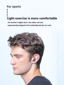 高端无线耳机数字电量显示和应急移动电源 - 降噪、IPX7 防水 - 生日、情人节、男孩和女朋友的完美礼物！ - 黑色 - 查看 4