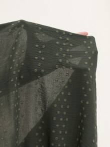 SHEIN LUNE 圓點蝴蝶袖襯衫 - 墨綠色 - 查看 8