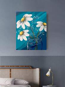 Cái/bộ Polyester Tranh Sơn Dầu Dụng Cụ Không Gọng, Sáng Tạo Hoa & Chai Họa Tiết Sơn Dầu Bộ Cho Nghề Thủ Công - Màu xanh nhạt - Xem 1