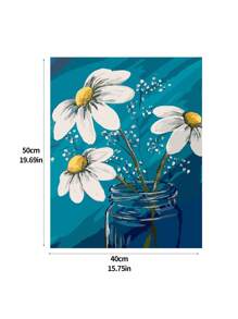 Cái/bộ Polyester Tranh Sơn Dầu Dụng Cụ Không Gọng, Sáng Tạo Hoa & Chai Họa Tiết Sơn Dầu Bộ Cho Nghề Thủ Công - Màu xanh nhạt - Xem 2