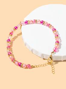 1pc Heart Decor Pet Necklace For Dogs And Cats - Pink - View 2