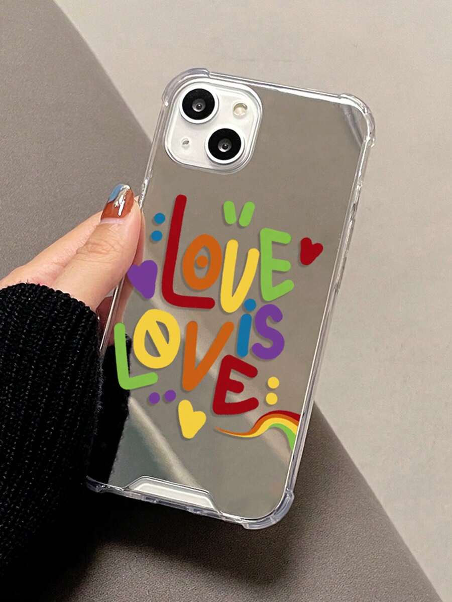 Rainbow Letters  Mirror Phone Case - Multicolor - View 1