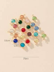 20pcs/set 6 MM Colored Round Glass Base For DIY Jewelry Making