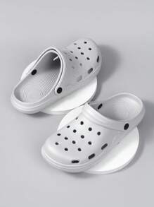 Đúng mốt Màu thuần Thoáng khí Rỗng Dép đi trong nhà Đối với Hằng ngày Nhà  Mặc - Xám - Xem 3