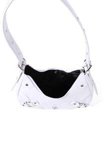 Women's Versatile Korean Punk Style Shoulder Bag - White - View 4
