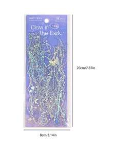 1 set con diseño de estrella brillante en oscuro moda Etiqueta engomada surtida para Decoración