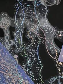 1 set con diseño de estrella brillante en oscuro moda Etiqueta engomada surtida para Decoración