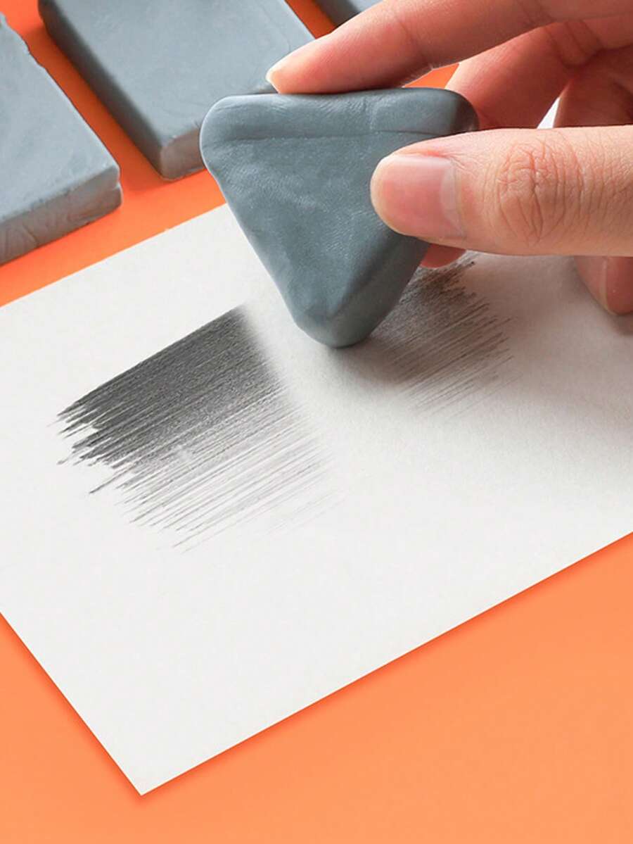 1pc Strongly Adhesive Plastic Eraser For Sketch Drawing (Random Color) - Grey - View 1