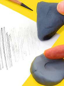 1pc Strongly Adhesive Plastic Eraser For Sketch Drawing (Random Color) - Grey - View 7