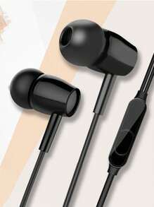 1 pieza Auriculares internos 3,5 MM Jack con cable - Negro - Ver 2