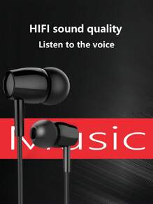 1 pieza Auriculares internos 3,5 MM Jack con cable - Negro - Ver 5