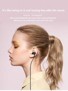 1 pieza Auriculares internos 3,5 MM Jack con cable - Negro - Ver 9