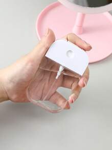 1pc Transparent White Transparent PP Spray Bottle, Portable Soap Dispenser Box For Household - White - View 3