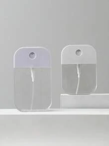 1pc Transparent White Transparent PP Spray Bottle, Portable Soap Dispenser Box For Household - White - View 4