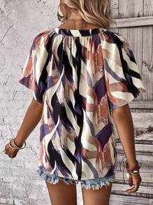 SHEIN LUNE Áo sơ mi nữ Tất cả trên in Giải trí - Nhiều màu - Xem 2