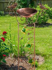 1 Cái Sáng Tạo Chim Vàng Hoa Dây Leo Hình Vườn Tượng, Sắt Trang Trí Nhà Cửa - Màu vàng - Xem 7