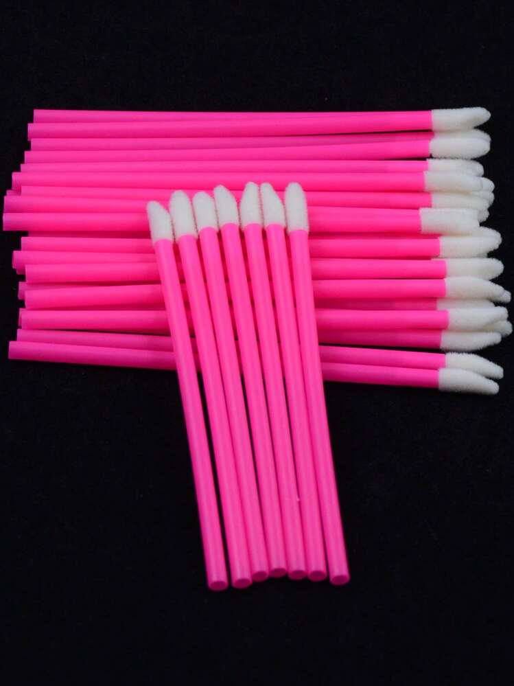 50 piezas Cepillo de labios desechable - Rosa Fucsia - Añade 2