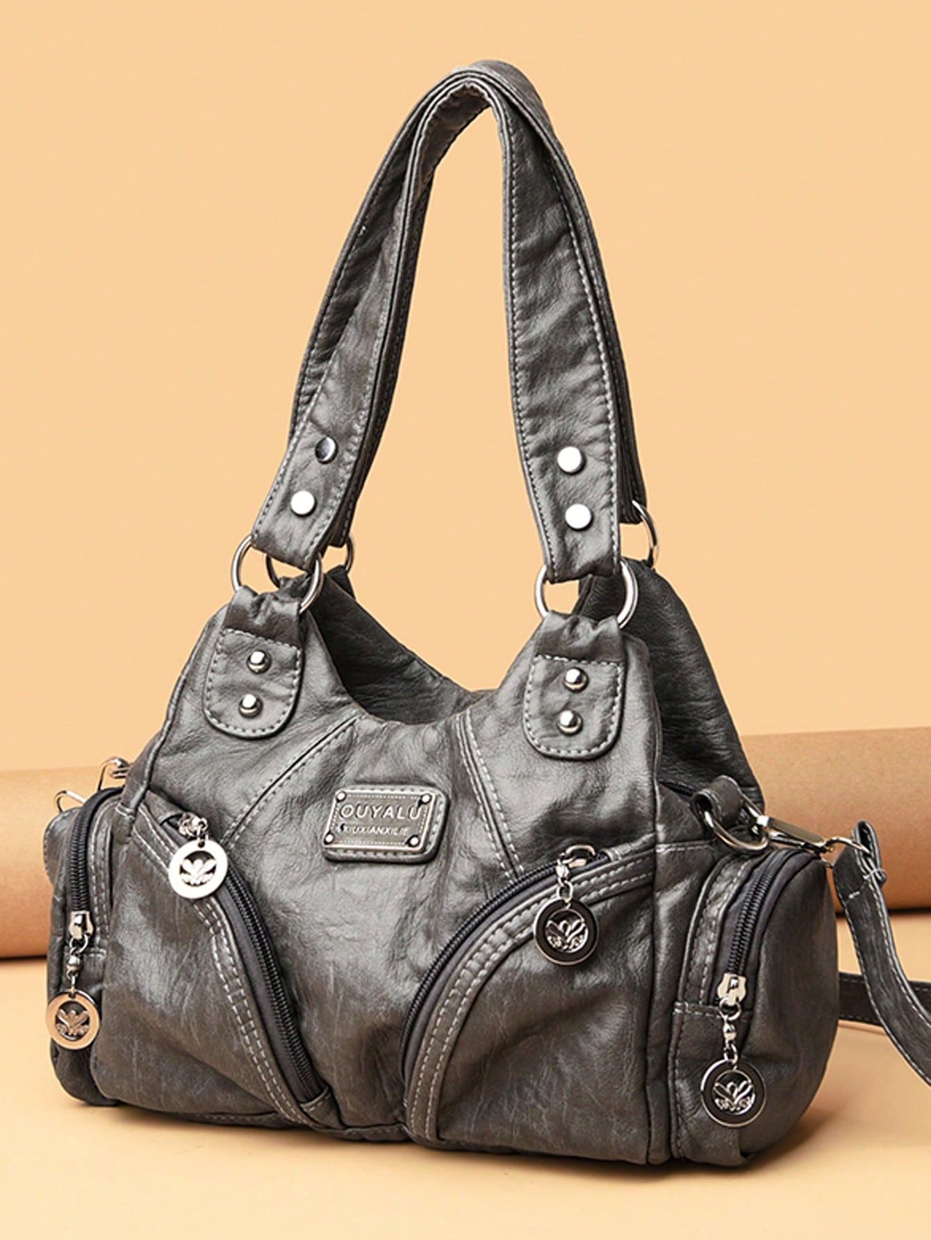 Grey Crossbody Shoulder Bag