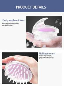 Bàn chải tóc mát-xa dầu gội đầu đa năng 1 cái - Màu tím - Xem 2