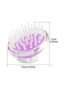 Bàn chải tóc mát-xa dầu gội đầu đa năng 1 cái - Màu tím - Xem 4