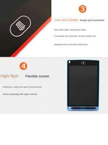 1pc Random Color Lcd Writing Tablet For Kids, 8.5'' Drawing Board For Doodling And Painting - Multicolor - View 2