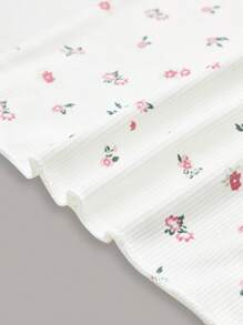 ROMWE Kawaii Ditsy Floral Print Tee - White - View 3