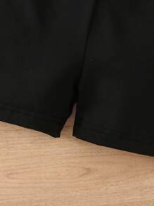 Bộ thời trang bé gái Tương phản Mesh Lá thư Giải trí - Nhiều màu - Xem 6