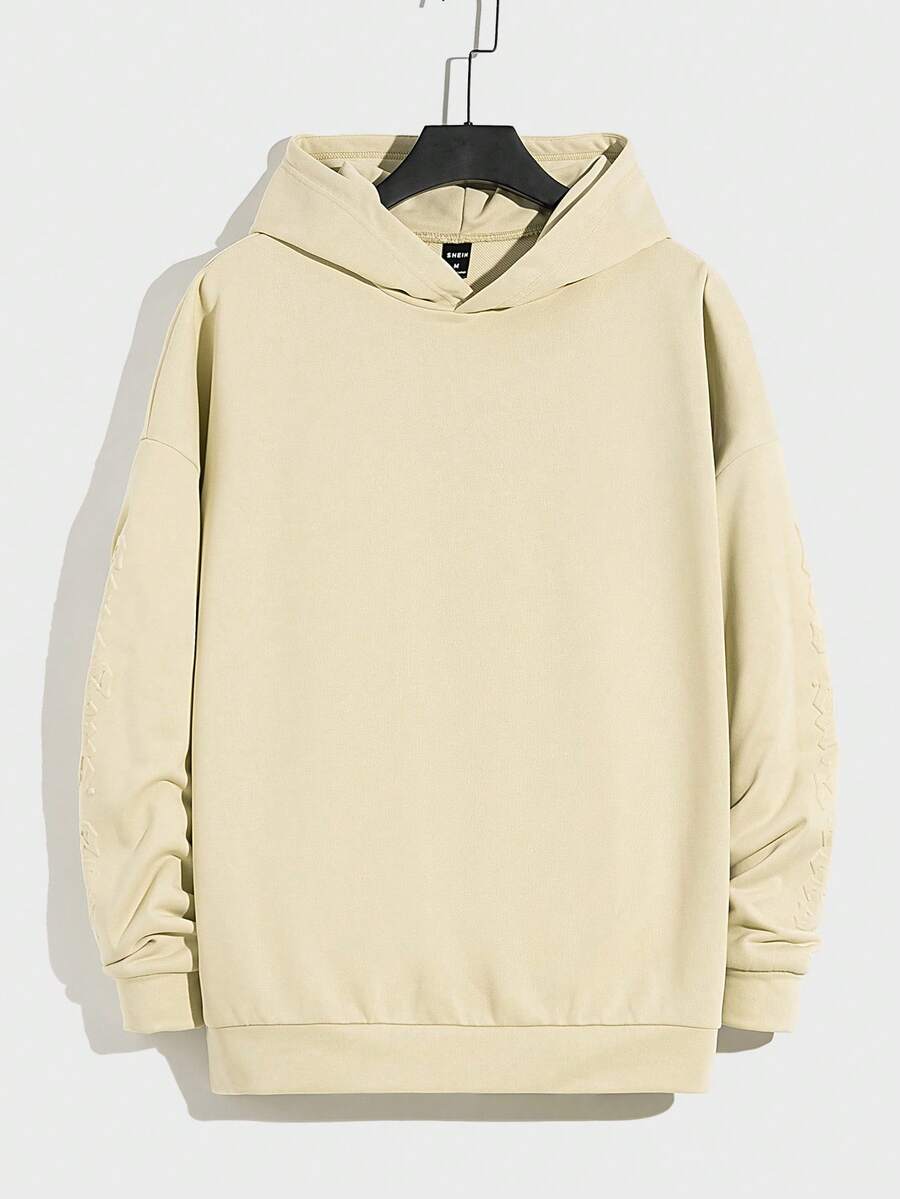 Manfinity NiteLyfe Áo nỉ Nam màu trơn Giải trí - Màu Khaki - Xem 1