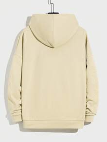 Manfinity NiteLyfe Áo nỉ Nam màu trơn Giải trí - Màu Khaki - Xem 2