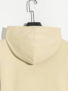 Manfinity NiteLyfe Áo nỉ Nam màu trơn Giải trí - Màu Khaki - Xem 5