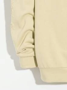 Manfinity NiteLyfe Áo nỉ Nam màu trơn Giải trí - Màu Khaki - Xem 6