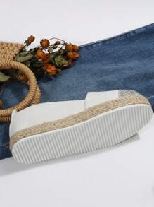 Giày bệt Nữ long lanh Khối Màu Kỳ nghỉ - trắng - Xem 5