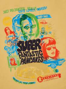 GIMETZCO Figure & Slogan Graphic Drop Shoulder Oversize Tee - Yellow - View 7