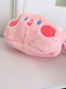 Chicas Bolsa creativa con diseño de conejo de dibujos animados fresa adorno mullido poliéster dulce - Rosa - Ver 5