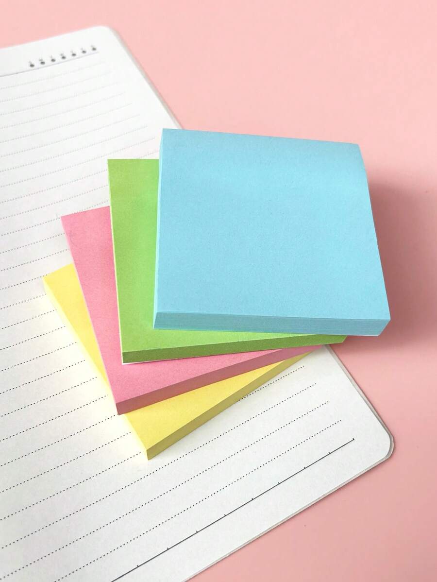4pcs Mixed Color Sticky Note, Simple Multi-purpose Easy To Post ...