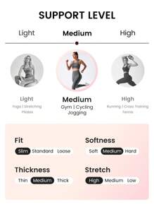 Lifespree Seamless High Stretch Sports Set - Brown - View 10