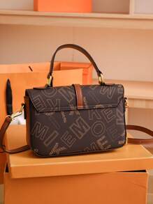 字母圖案方包搭扣裝飾小 - 彩色 - 查看 8