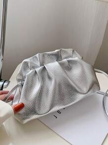 Túi Xếp Xếp Tối Giản Kim Loại Nhỏ Funky Pu - Bạc - Xem 6