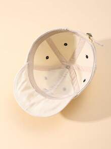 1 cái Mũ bóng chày thêu chữ cho bé cho cuộc sống hàng ngày - trắng - Xem 3